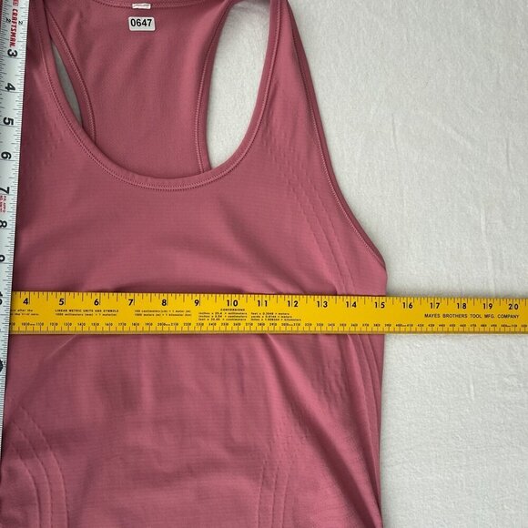 Athleta Outbound Racerback Workout Tank Top Ruched Side Scoop Neck Pink Women XS - Picture 9 of 10
